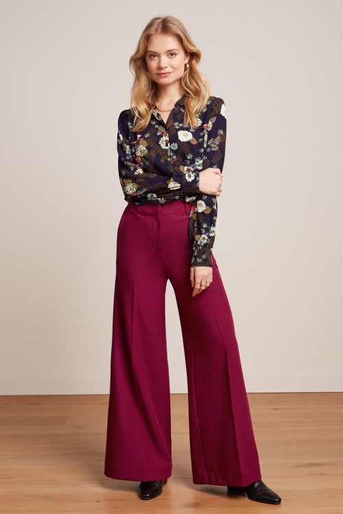 King Louie - Maisie Rising blouse in avondblauw