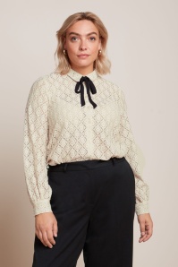 King Louie - Maisie Artiste Lace blouse in ivoor