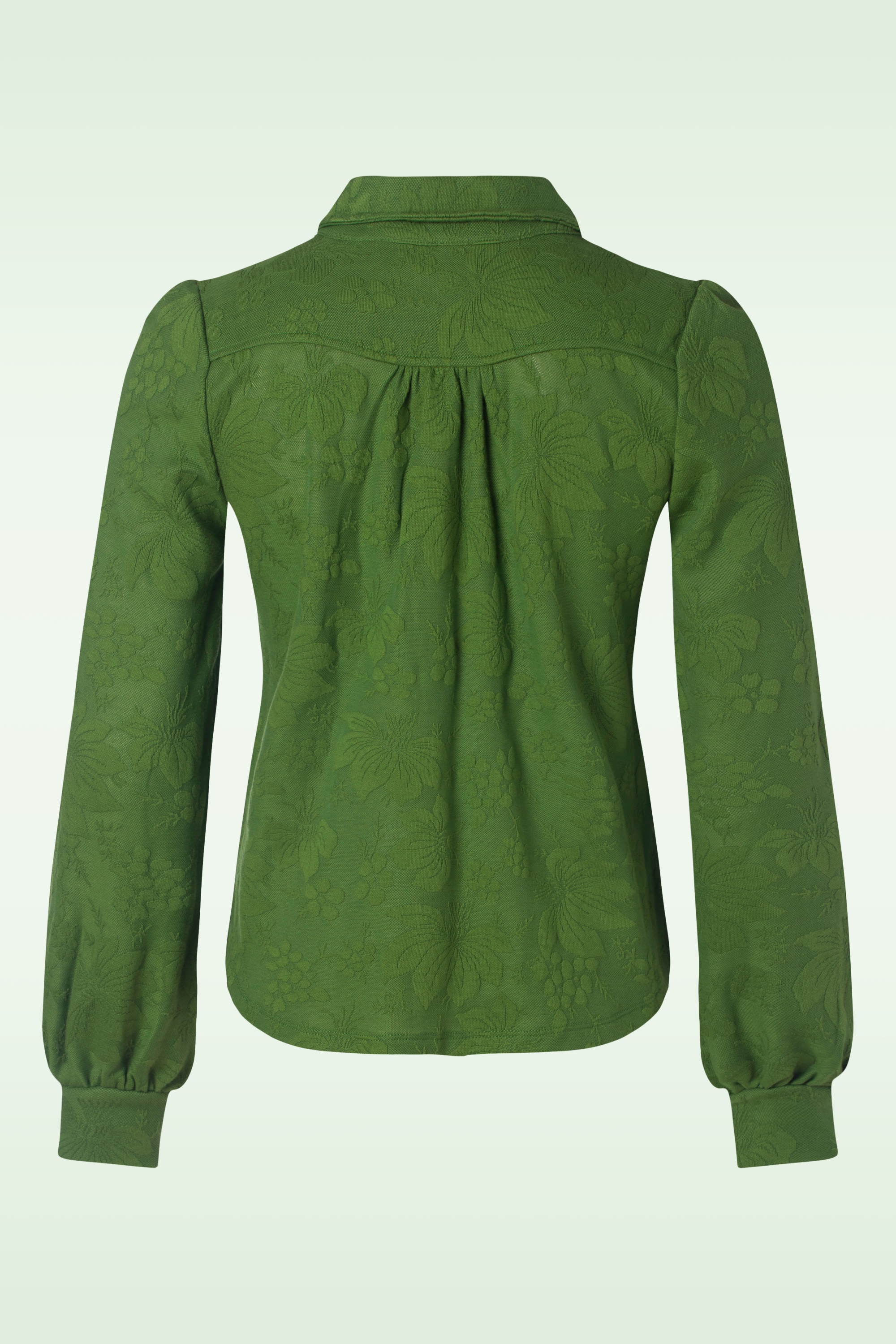 King Louie - Carina Buzz Jacquard blouse in palmgroen 4