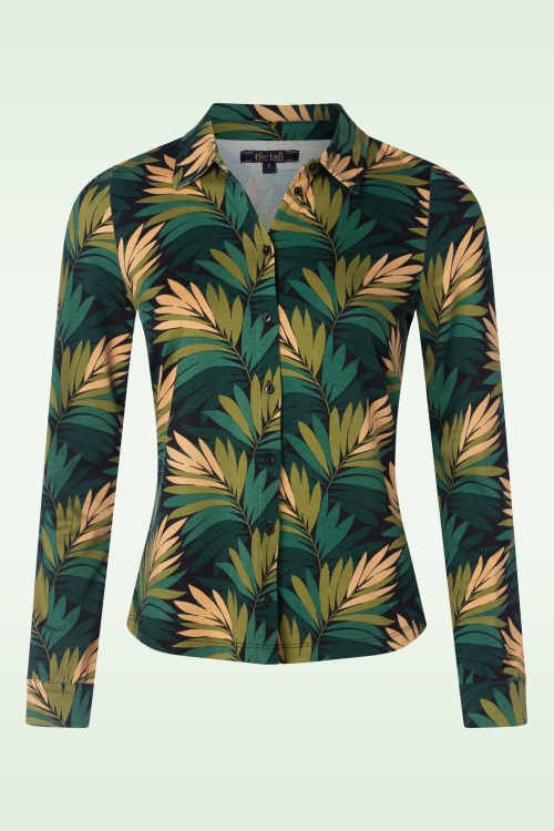 King Louie - Ornette blouse in dennengroen 2