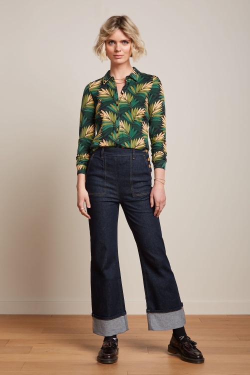 King Louie - Ornette blouse in dennengroen