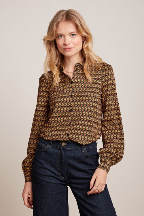 King Louie - Maisie Rising blouse in avondblauw