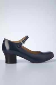 Miz Mooz - Felicite lak pumps in denim blauw