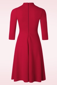 Vintage Chic for Topvintage - Stacey swing jurk in rood 4