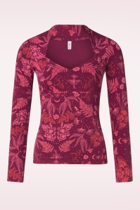 Blutsgeschwister - Miraculous Power top in botanical fairytale rood