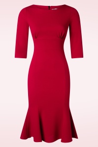 Vintage Chic for Topvintage - Laurie pencil jurk in rood