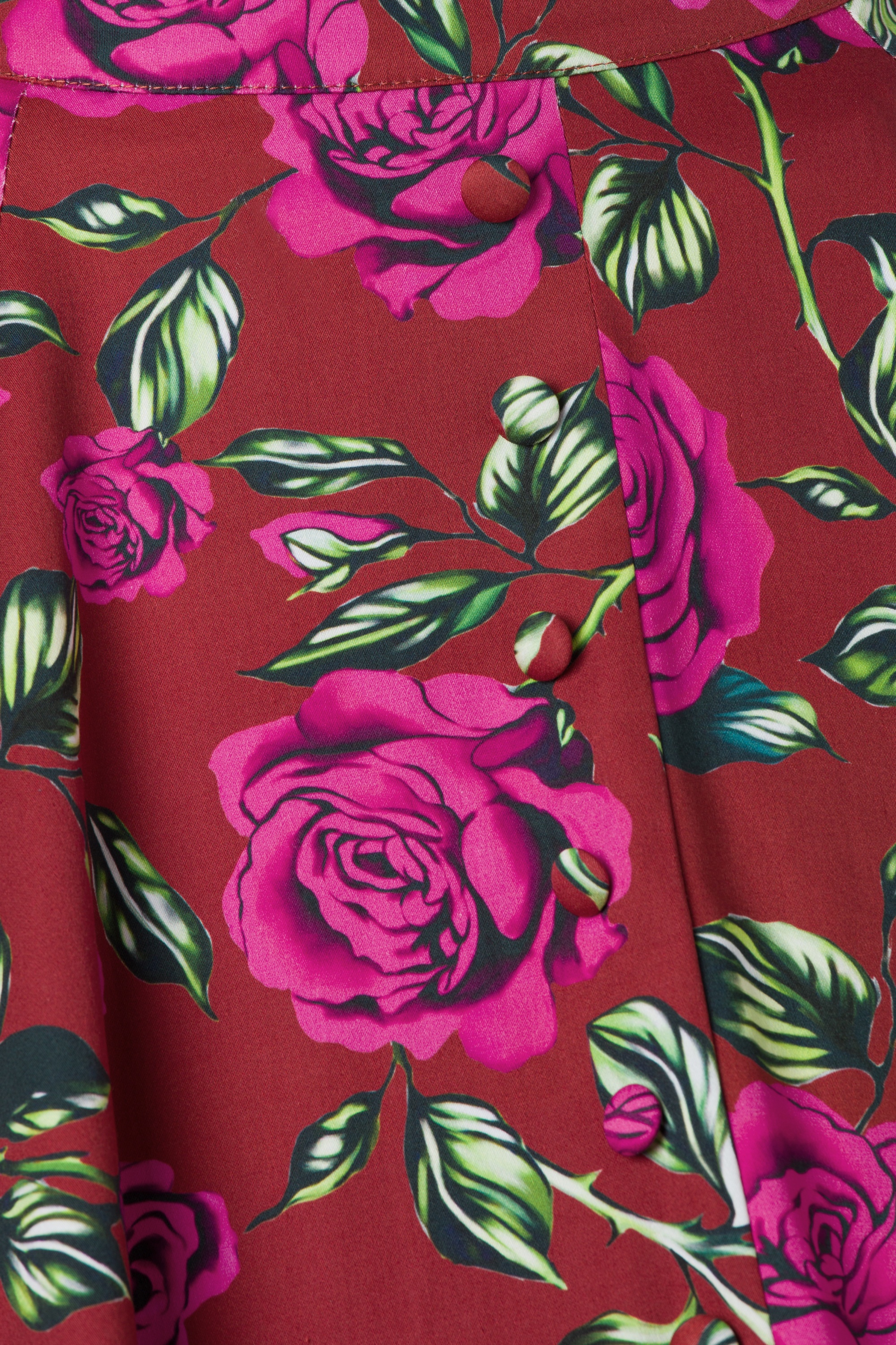 Hearts & Roses - Rosie floral swing rok in rood en fuchsia 4