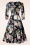 Hearts & Roses - Janet Floral swing jurk in zwart en multi 2