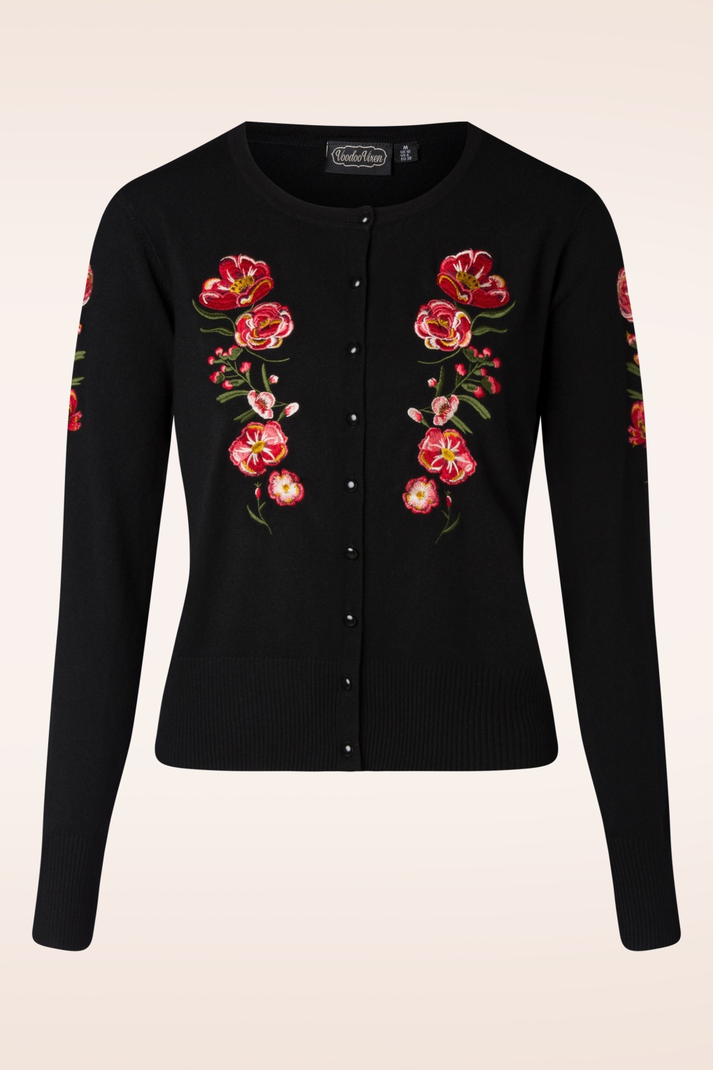 Black floral cardigan best sale