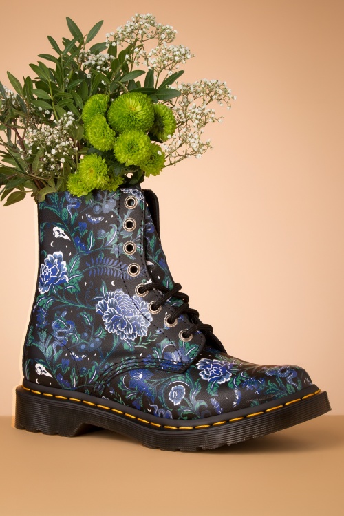 Dr martens boots with flowers best sale