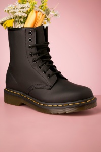 Dr. Martens - 1460 Greasy enkellaarzen in zwart 5