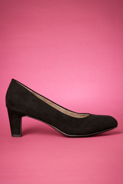 Tamaris - Sally Suedine-pumps in zwart