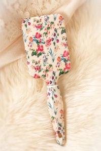 The Vintage Cosmetic Company - Rectangular Paddle Hair Brush à Motif Floral 2