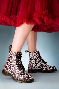 Dr. Martens - 1460 Pansy Fayre Vintage Boots in Black 3