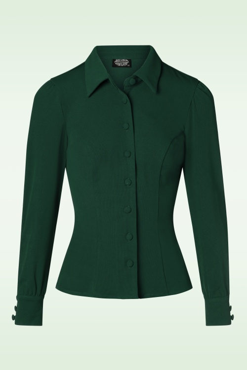 Hearts & Roses - Frida blouse in groen 2