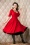 Collectif Clothing - Trixie Doll swing jurk in rood 2