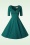 Collectif Clothing - Trixie Doll swing jurk in groenblauw 6