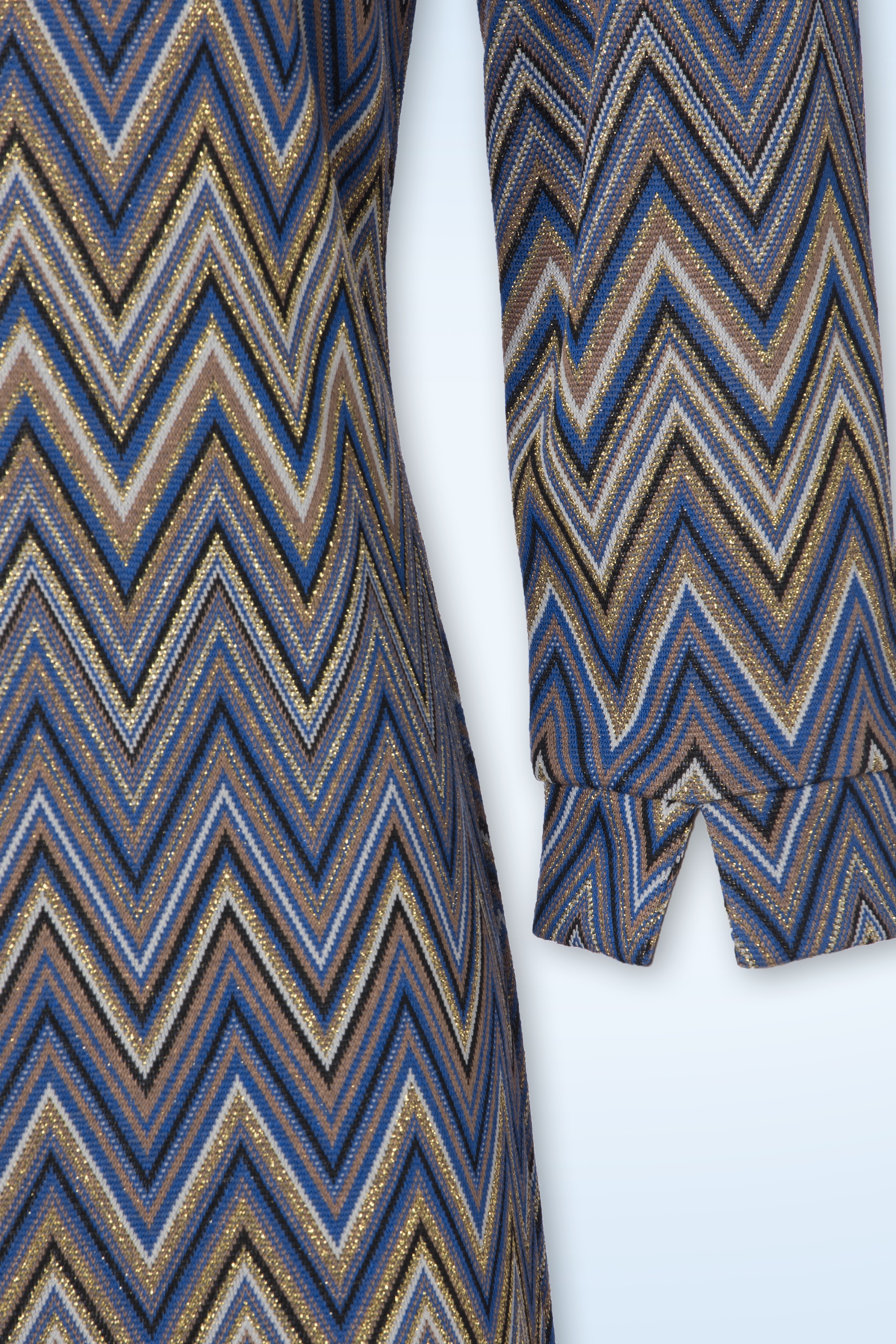 Smashed Lemon - Dana Zig Zag jurk in blauw 3