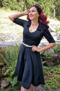 Vintage Chic for Topvintage - Sandy Swing Dress en Bleu Marine