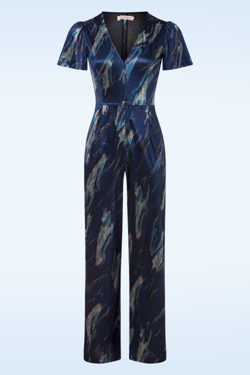 Traffic People - Corrie jumpsuit in blauw