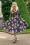 Hearts & Roses - Helen Floral swing jurk in zwart en multi