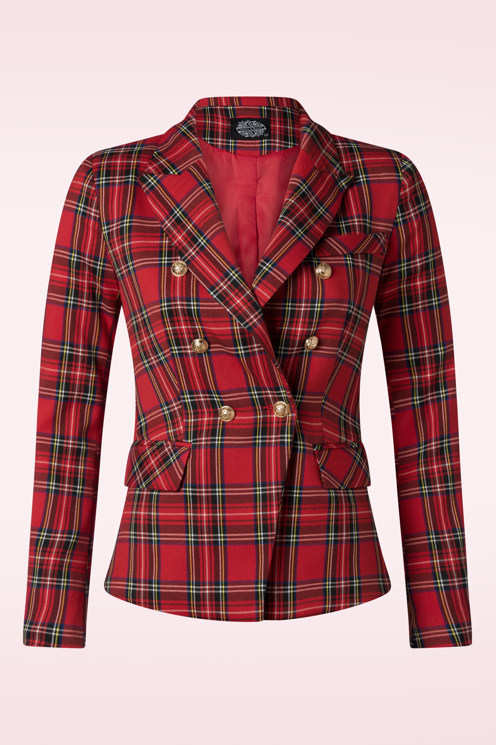 Hearts & Roses - Gillian tartan blazer in rood