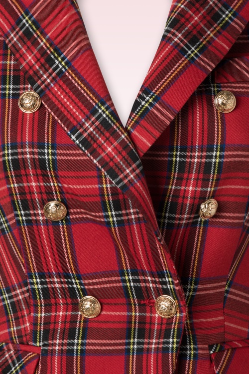 Hearts & Roses - Gillian tartan blazer in rood 2