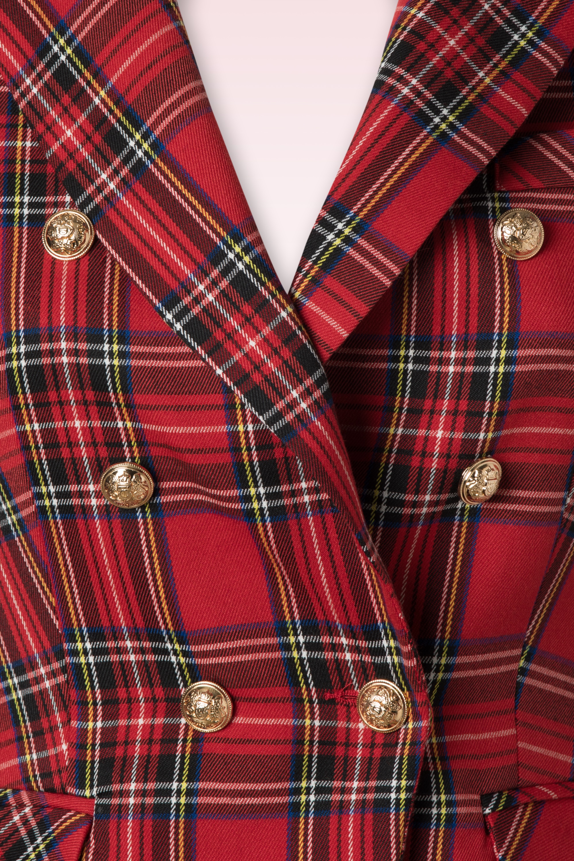 Hearts & Roses - Gillian tartan blazer in rood 2