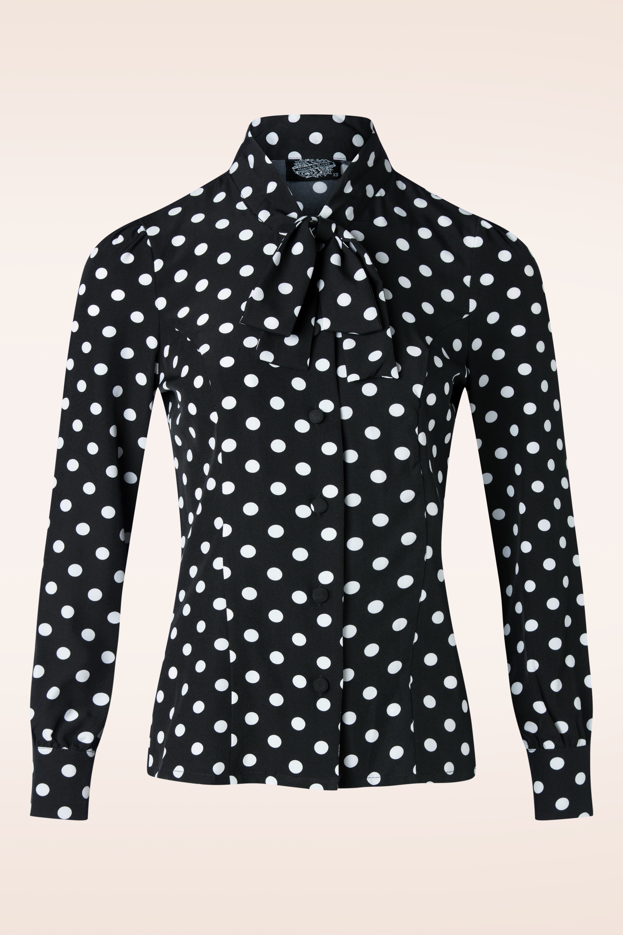 Agatha Polka Dot Bluse in Schwarz und WeiB