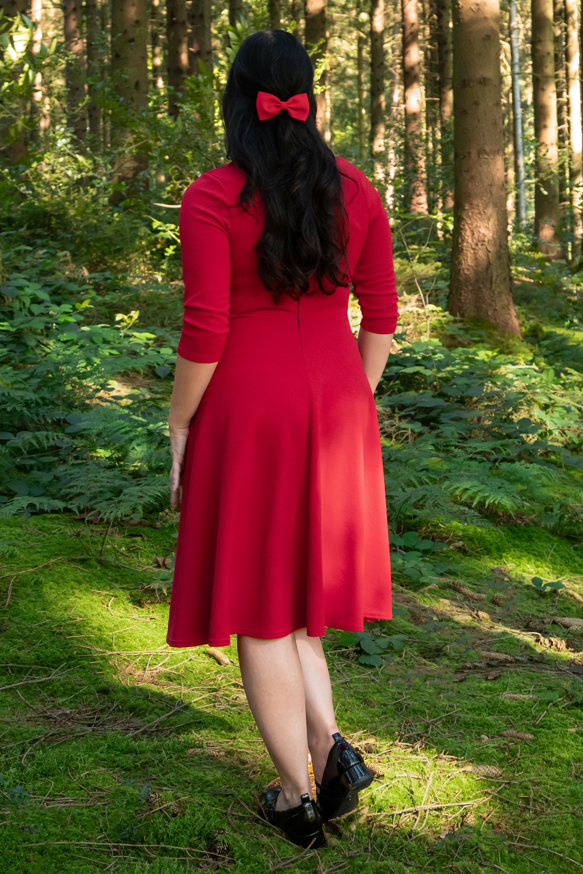 Vintage Chic for Topvintage - Stacey swing jurk in rood 3