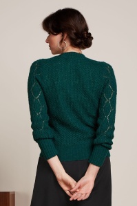 King Louie - Jeannie Yoke Farfalle sweater in dennengroen 3