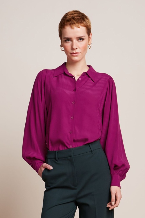 King Louie - Marisa Allegra blouse in fuchsiaroze