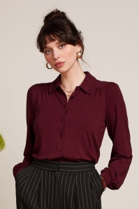 King Louie - Carina Light blouse in cabernet rood