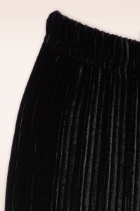 Vintage Chic for Topvintage - Piper Pleated Velvet pantalon in zwart 2