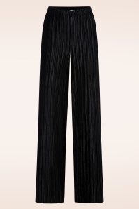 Vintage Chic for Topvintage - Piper Pleated Velvet pantalon in zwart