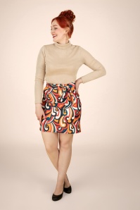 Vintage Chic for Topvintage - Jessy a-lijn rok in multi