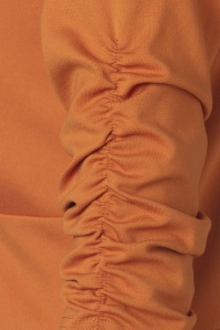 Vixen - Button Front Midi Flare jurk in oranje 3