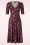 Vixen - Floral Diamond Flare midi jurk in paars en multi 2