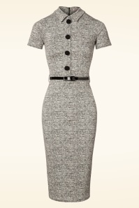 Vintage Chic for Topvintage - Topvintage exclusive ~ Jackie penciljurk in grijs gemêleerd 3