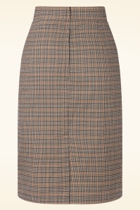 Vixen - Button check pencil rok in bruin 4