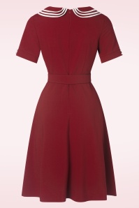 Vixen - Layered collar jurk in rood 4