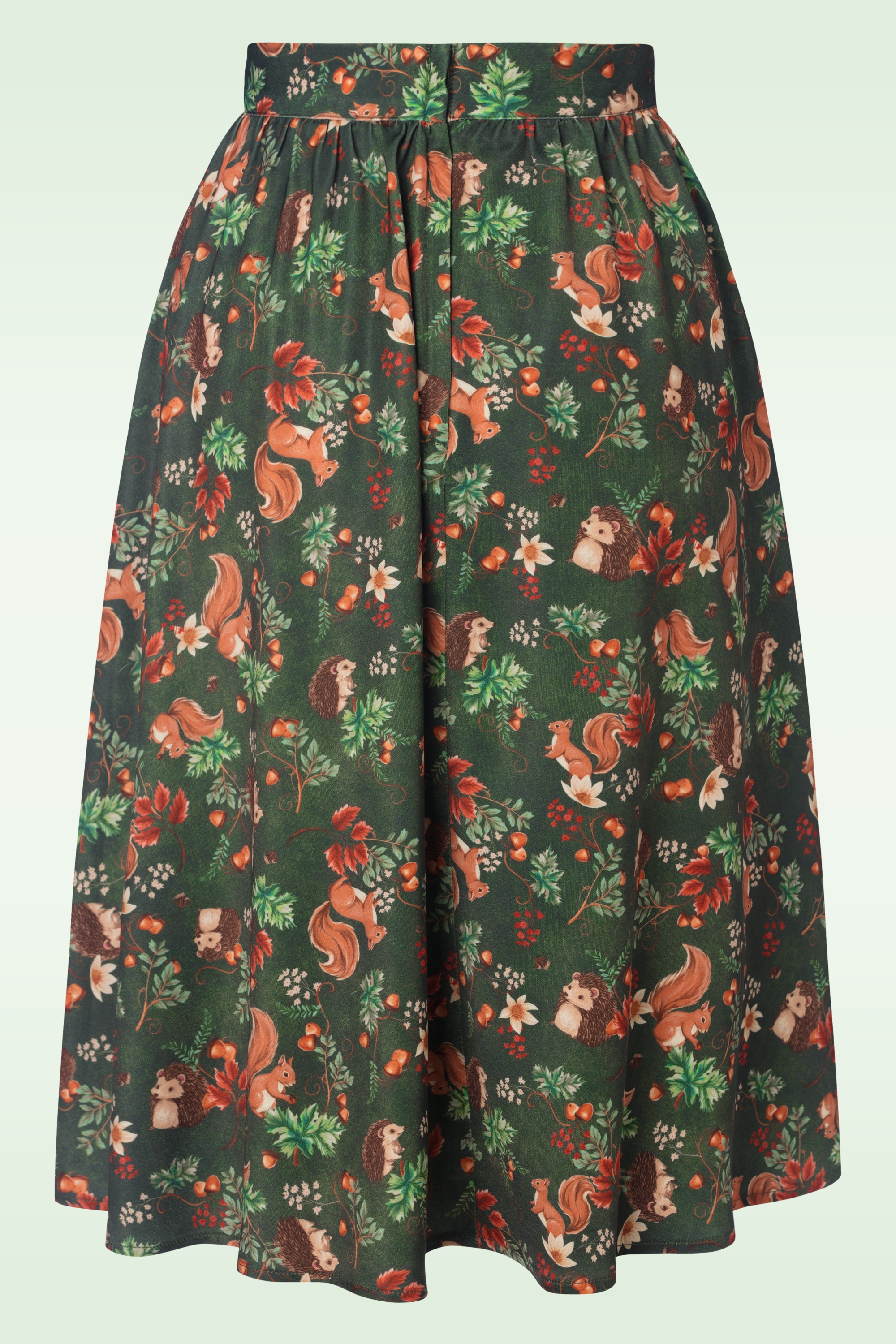 Vixen - Woodland Creatures swing rok in bosgroen 4