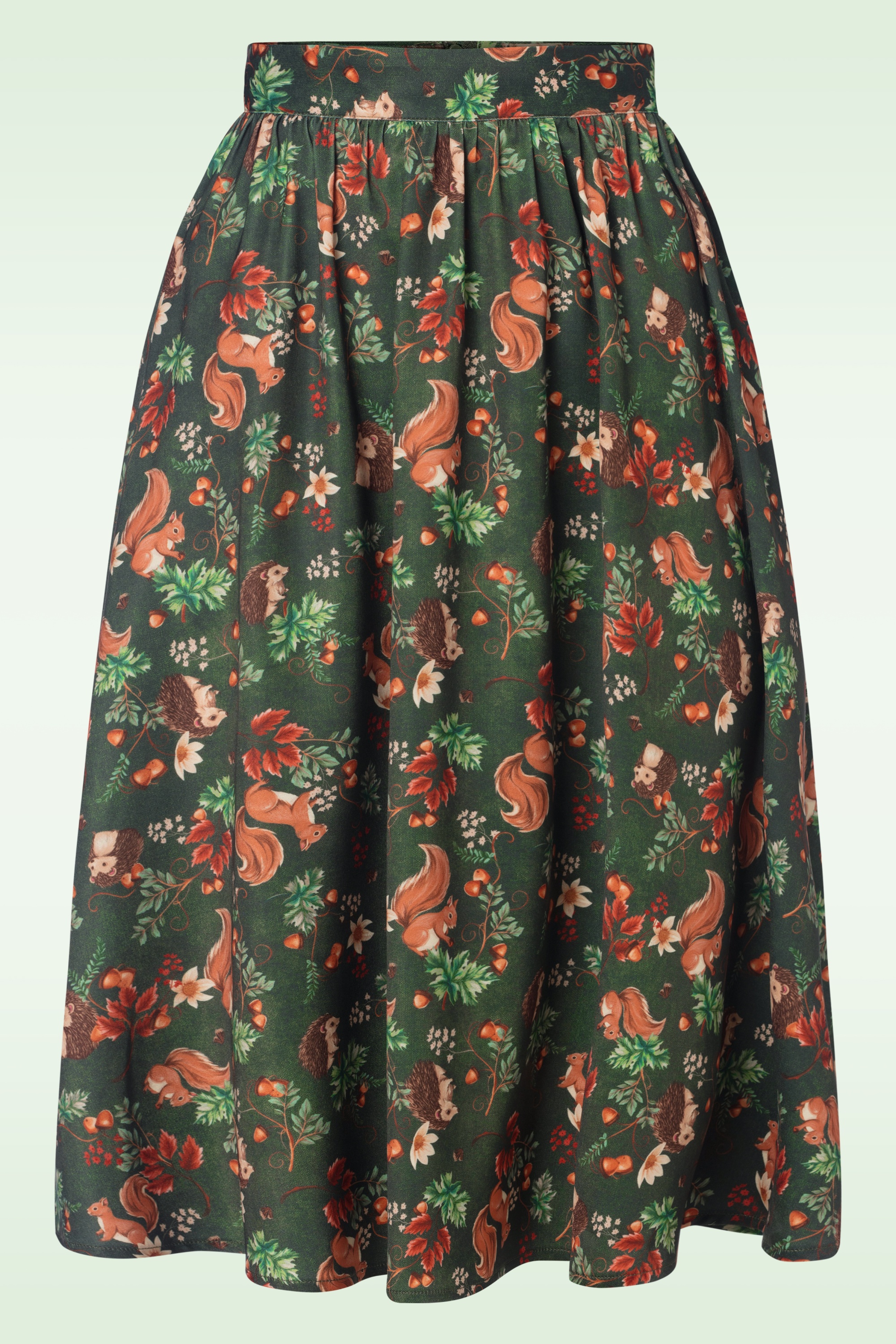 Vixen - Woodland Creatures swing rok in bosgroen 2