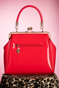 Banned Retro - Amerikanische Vintage Lacktasche in Rot 6
