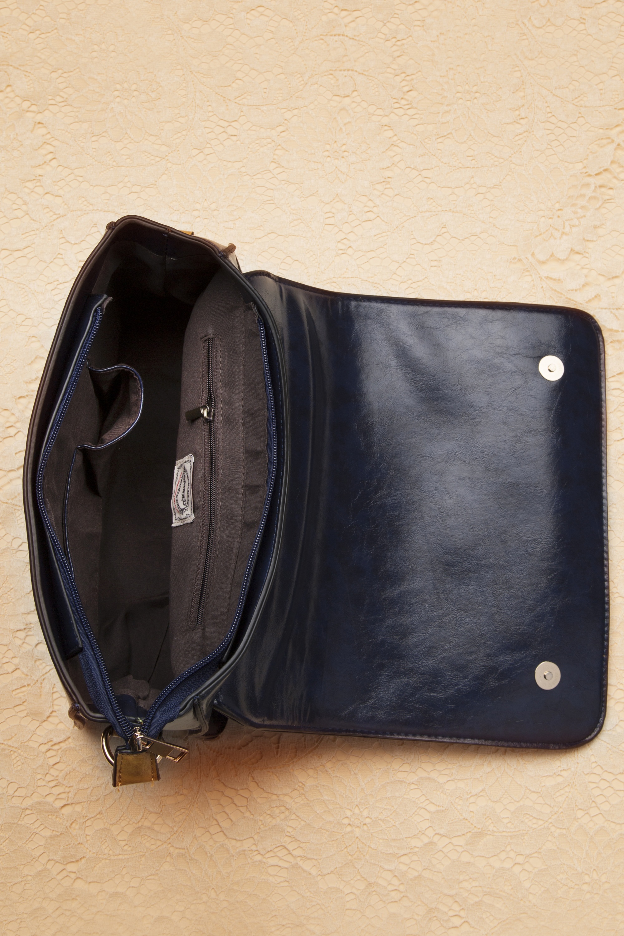 Banned Retro - Antieke Messenger Bag in blauw 5