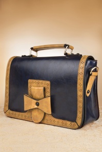 Banned Retro - Antieke Messenger Bag in blauw 4