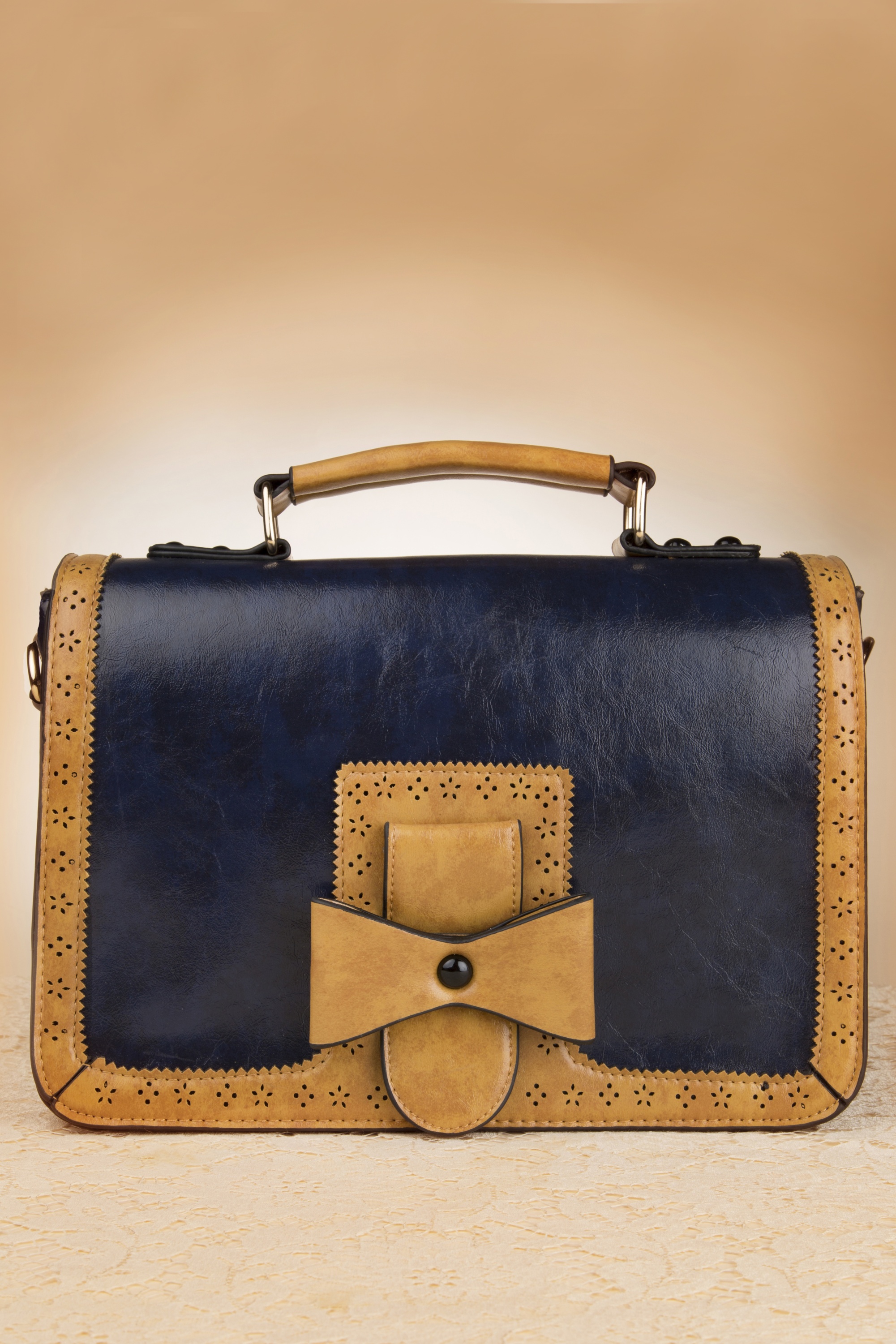 Banned Retro - Antieke Messenger Bag in blauw