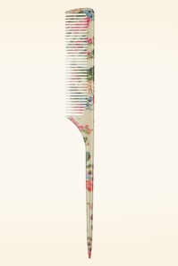 The Vintage Cosmetic Company - Fabelhaft floraler Schweifkamm in Elfenbein