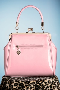 Banned Retro - Amerikanische Vintage Lacktasche in Pink 5