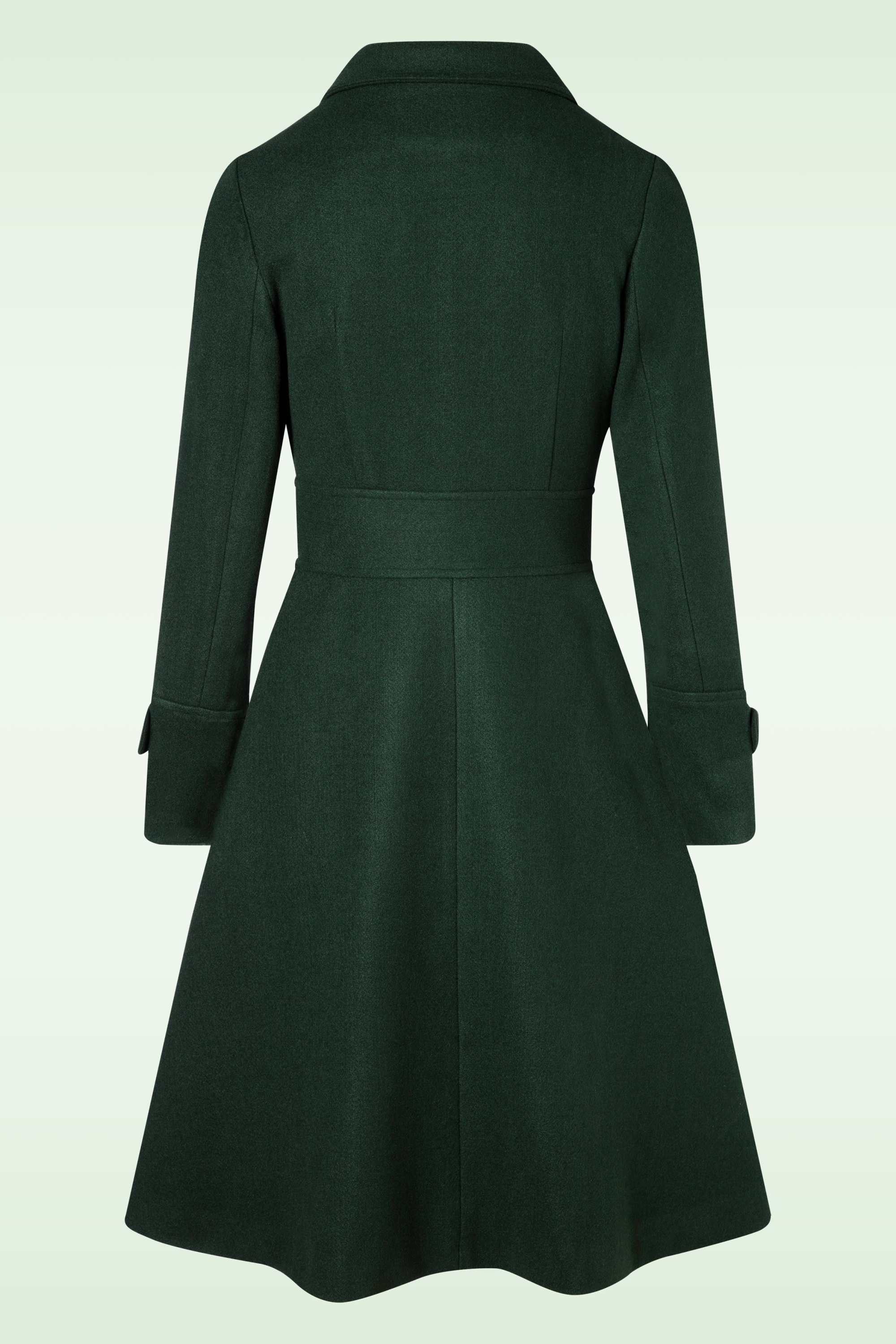 Vixen 60s Daria Double Breasted Coat in Peacoat Green Shop at Topvintage